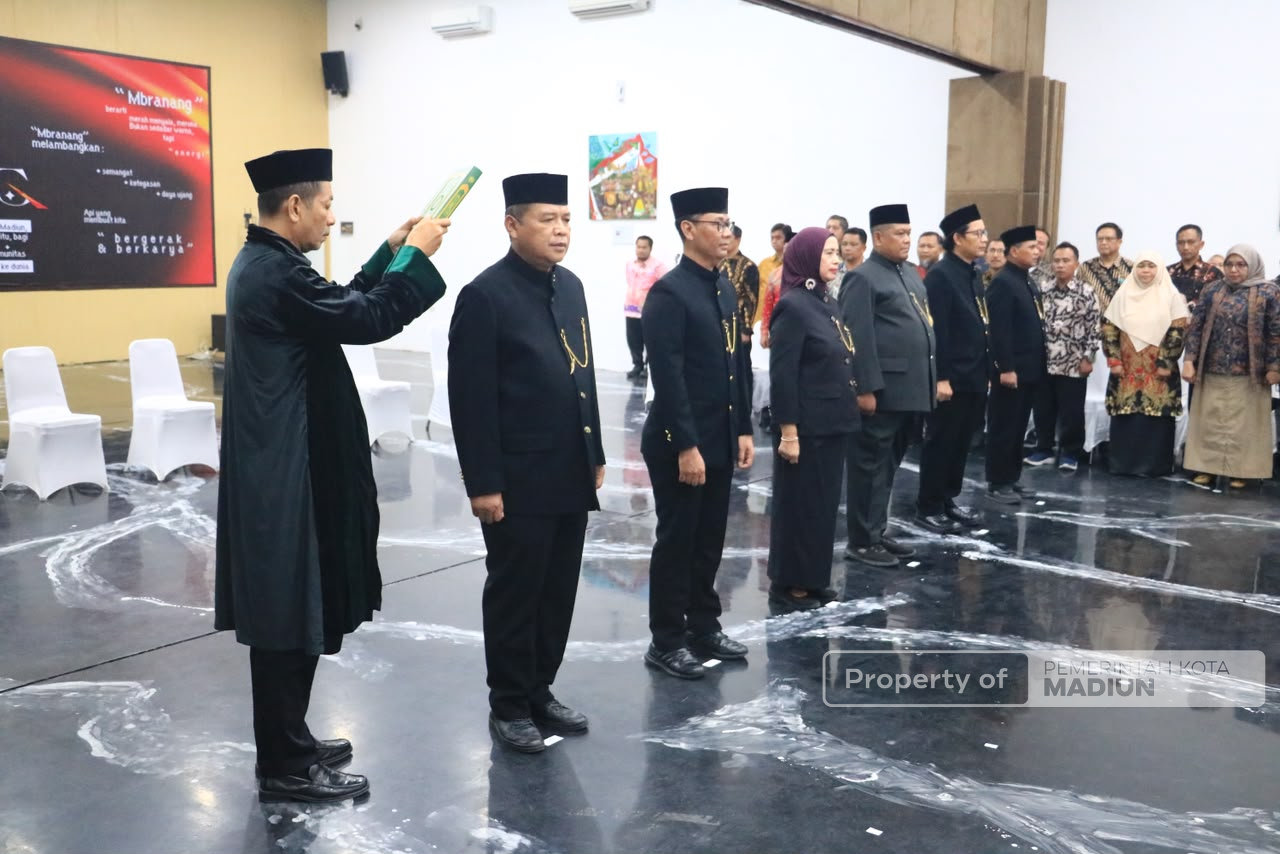 Enam JPTP Dilantik, Plt Wali Kota Madiun Sebut Saatnya Refresh Birokrasi
